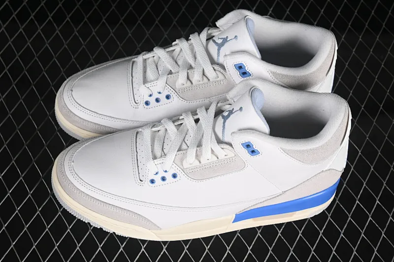 All Categories Air Jordan Jordan Series Basketball Shoes Air Jordan 3 Foreign Trade Version Air Jordan 3 Retro "Lucky Shorts" AJ3 Joe 3 Lucky Shorts North Carolina Blue CT8532-101